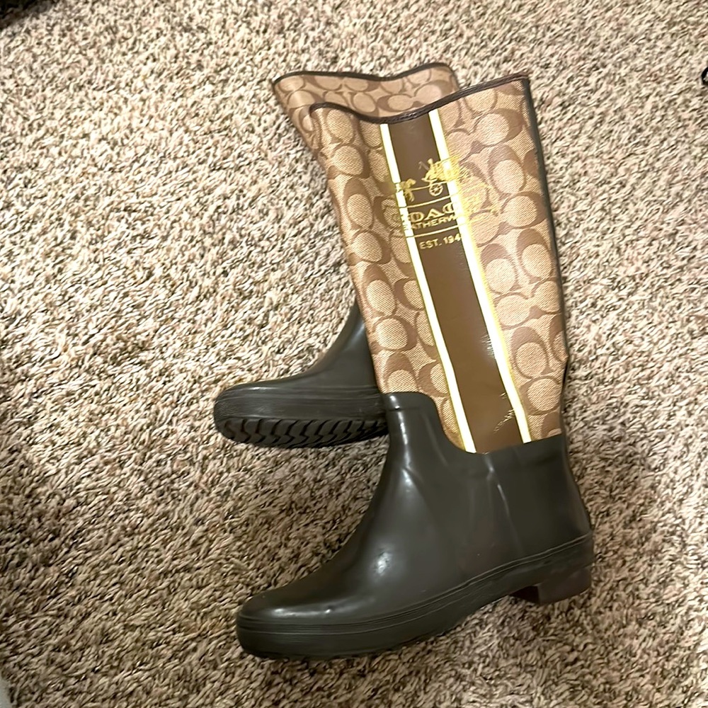 Coach water/rain boots